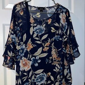 Sheer blouse with tank